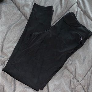 VS Pink shiny black spandex leggings. Size L